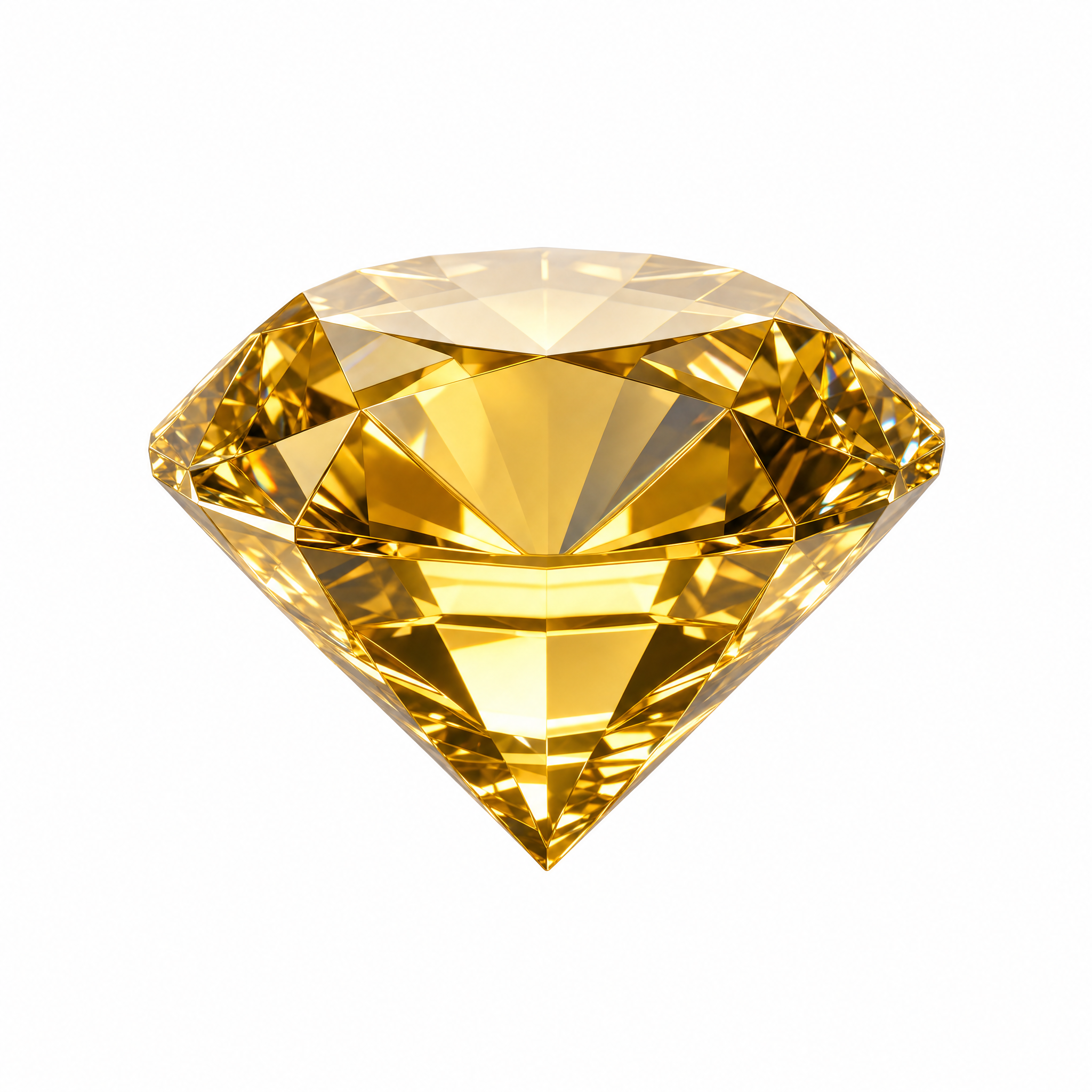 Faceted gold diamond — the asset object