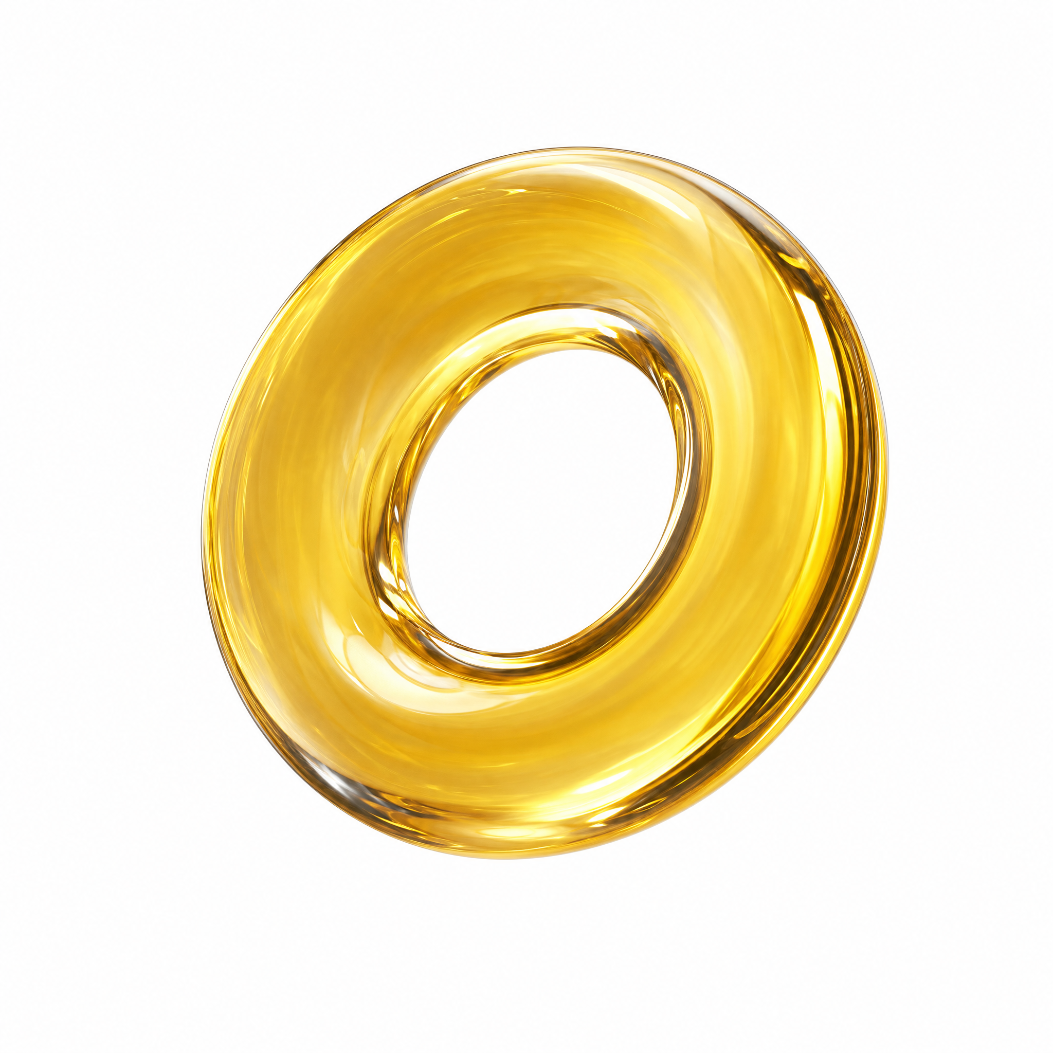 Glossy gold ring — the flow object